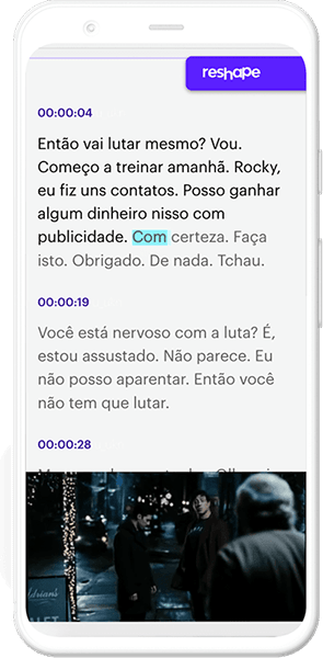 Editor inteligente e interativo de transcrições e legendas